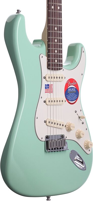 Fender Jeff Beck Stratocaster Electric Guitar (with Case), Surf Green, Full Left Front