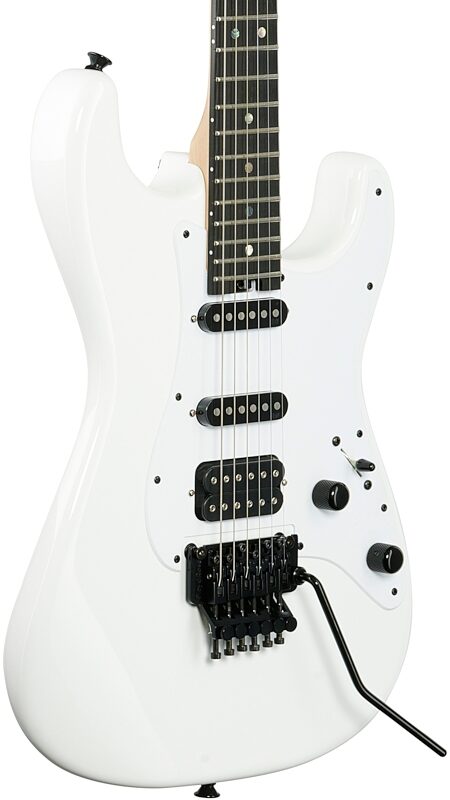 Jackson USA Adrian Smith San Dimas Electric Guitar, Ebony Fingerboard (with Case), Snow White, Full Left Front