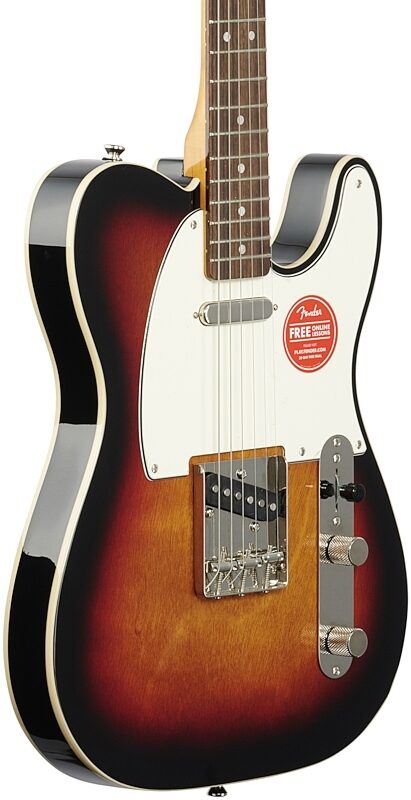 Squier Classic Vibe '60s Custom Telecaster Electric Guitar, with Laurel Fingerboard, 3-Color Sunburst, Full Left Front