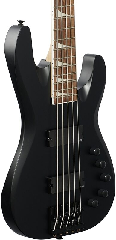 Jackson X Ellefson CBX V Concorde Electric Bass, 5-String (with Laurel Fingerboard), Satin Black, Full Left Front