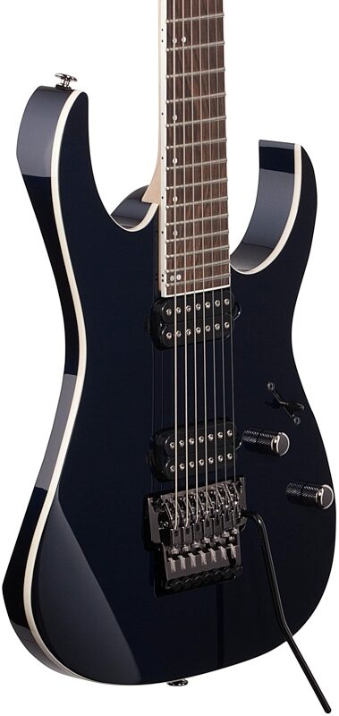 Ibanez RG2027XL Prestige Electric Guitar, 7-String (with Case), Dark Tide Blue, Full Left Front