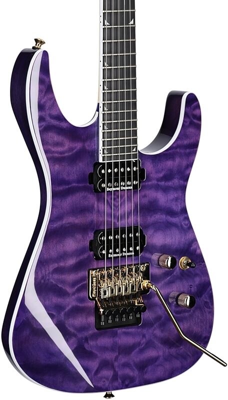 Jackson Pro Soloist SL2Q MAH Electric Guitar, Transparent Purple, Full Left Front