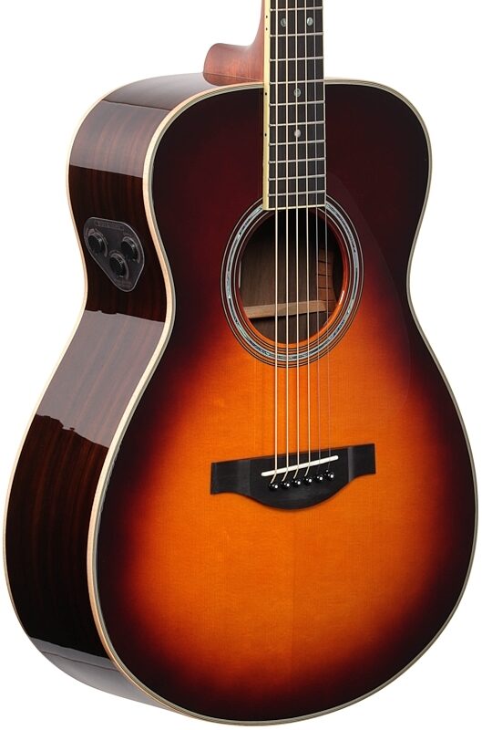 Yamaha LS-TA TransAcoustic Acoustic-Electric Guitar (with Gig Bag), Brown Sunburst, Full Left Front