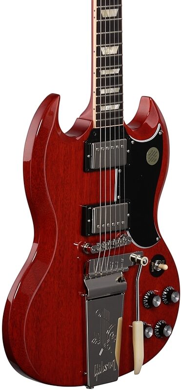 Gibson SG Standard 61 Maestro Vibrola Electric Guitar (with Case), Vintage Cherry, Full Left Front