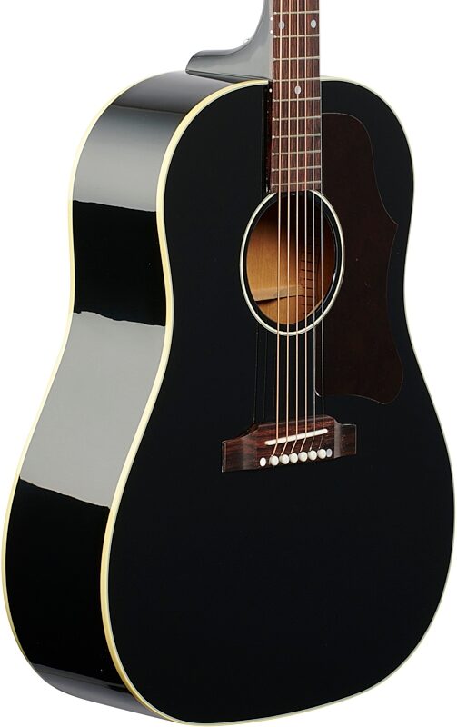 Gibson '50s J-45 Original Acoustic-Electric Guitar (with Case), Ebony, Blemished, Full Left Front