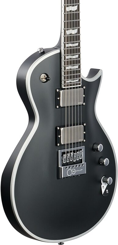 ESP LTD EC-1000 EverTune BB Electric Guitar, Black Satin, Full Left Front