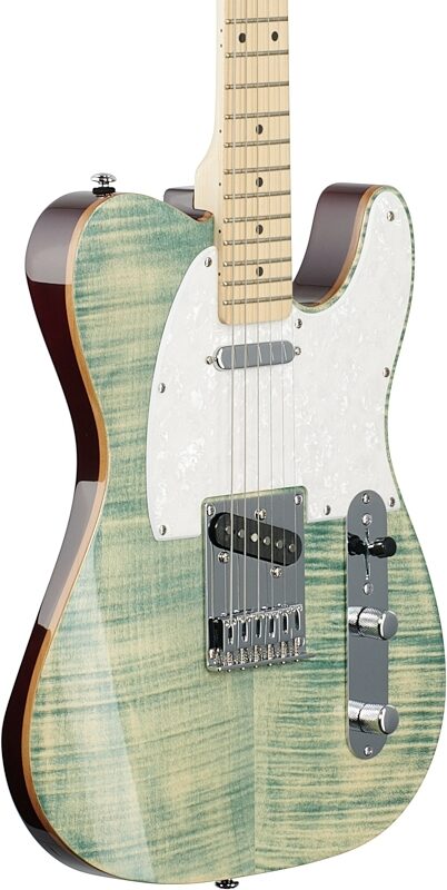Michael Kelly 1953 Electric Guitar, with Maple Fingerboard, Blue Jean Wash, Full Left Front
