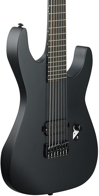 ESP LTD M-7HT Baritone Electric Guitar, Black Metal, Full Left Front