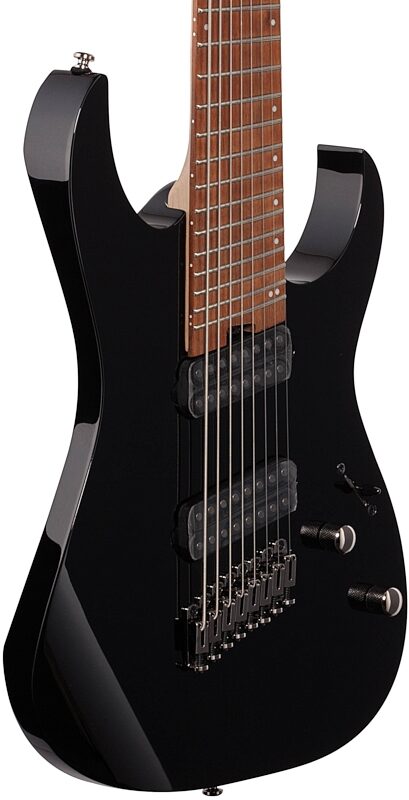 Ibanez RGMS8 Multi-Scale Electric Guitar, 8-String, Black, Full Left Front