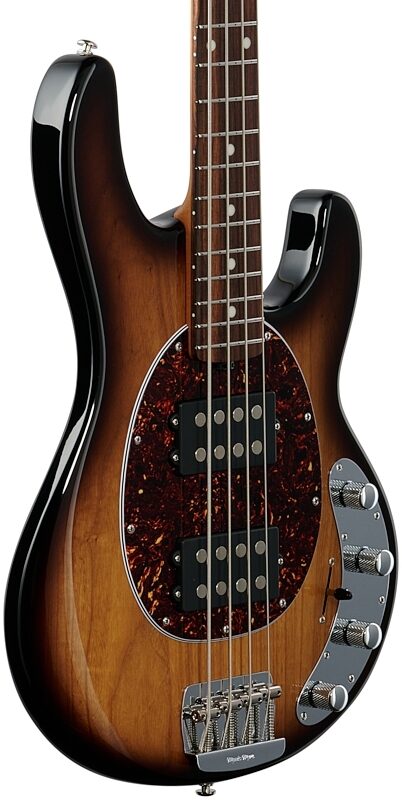 Ernie Ball Music Man StingRay Special HH Electric Bass (with Case), Burnt Ends, Full Left Front