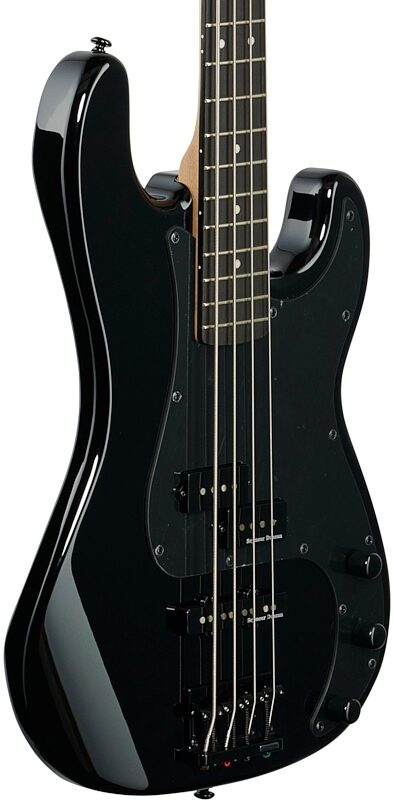 ESP LTD Surveyor 87 Electric Bass, Black, Full Left Front