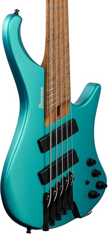 Ibanez EHB1005SMS Electric Bass, 5-String (with Gig Bag), Emerald Green, Full Left Front