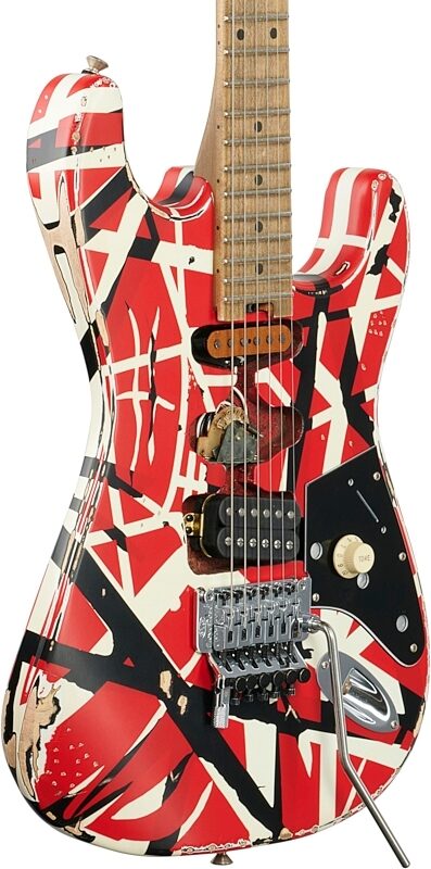 Evh Eddie Van Halen Striped Series Frankie Red White Black Relic