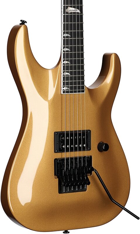Kramer SM-1H Floyd Rose Electric Guitar, Buzzsaw Gold, Full Left Front