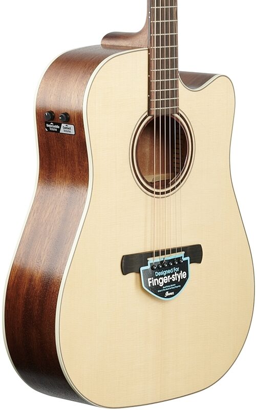 Ibanez AWFS300CE Fingerstyle Series Acoustic-Electric Guitar (with Gig Bag), Open Pore Stain, Full Left Front