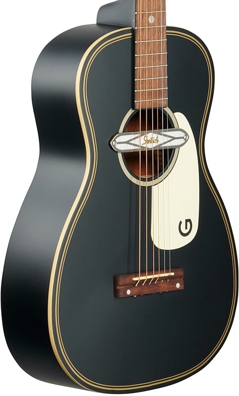 Gretsch G9520E Gin Rickey Acoustic-Electric Guitar, Smokestack Black, Full Left Front