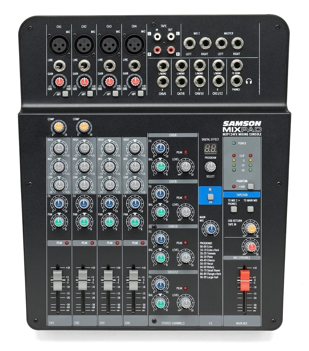 samson mixpad mxp124fx recoding music